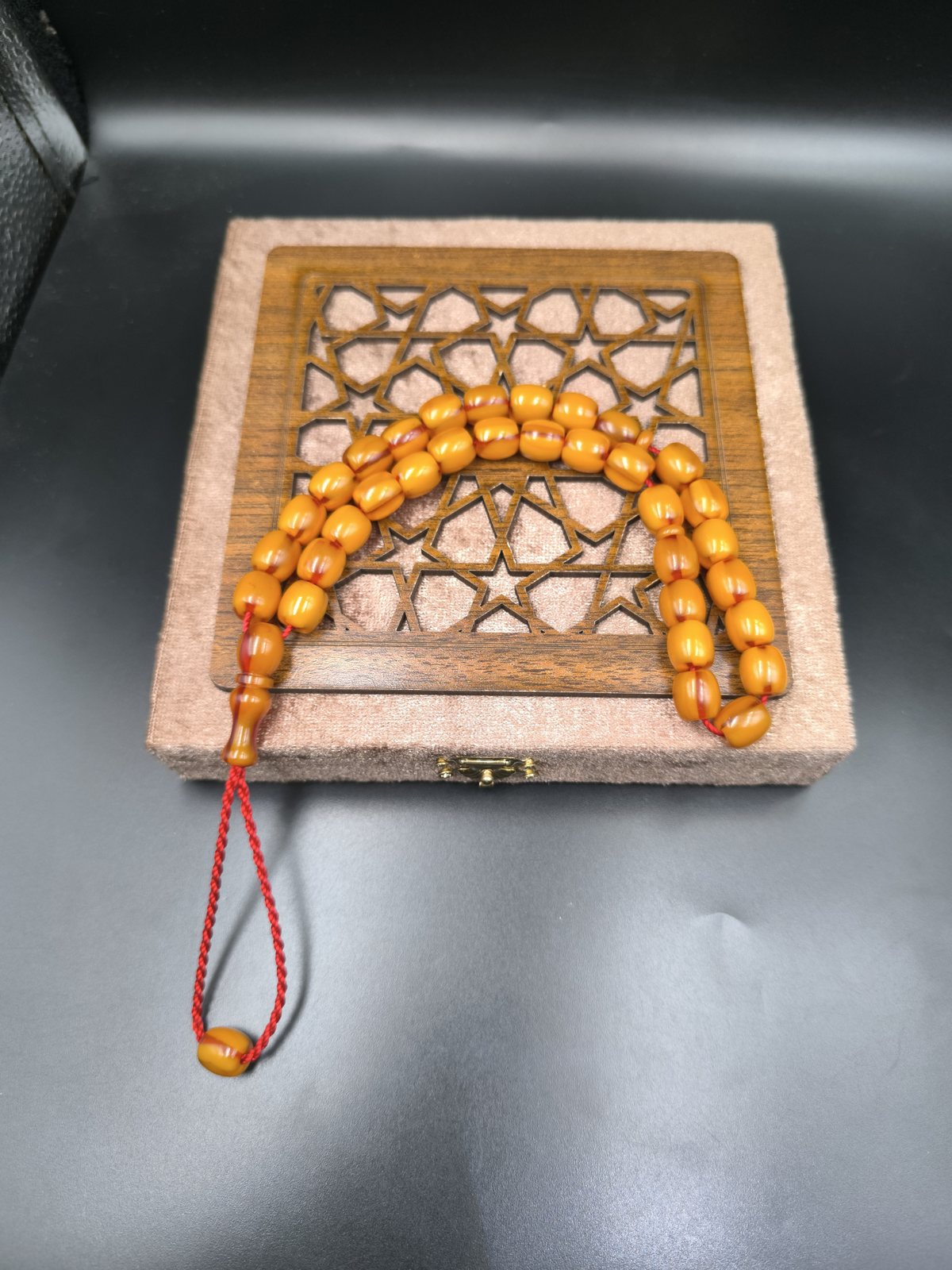 Rüzgar Gölü Herazon Hareli Osmanlı Benzetme Sıkma Kehribar Tesbih (11x10 mm)